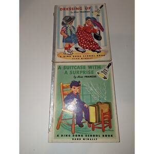 Lot 2 Vintage 1953 Ding Dong School Children's Story Books Rare Picture